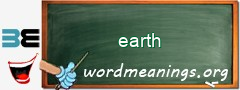 WordMeaning blackboard for earth